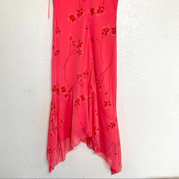 Vintage Pink Floral Ruched Midi Dress 90’s chic - Picture 16 of 16